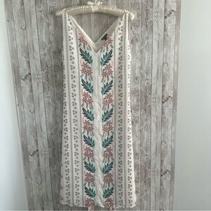 Ann Taylor Floral Midi Dress Large
